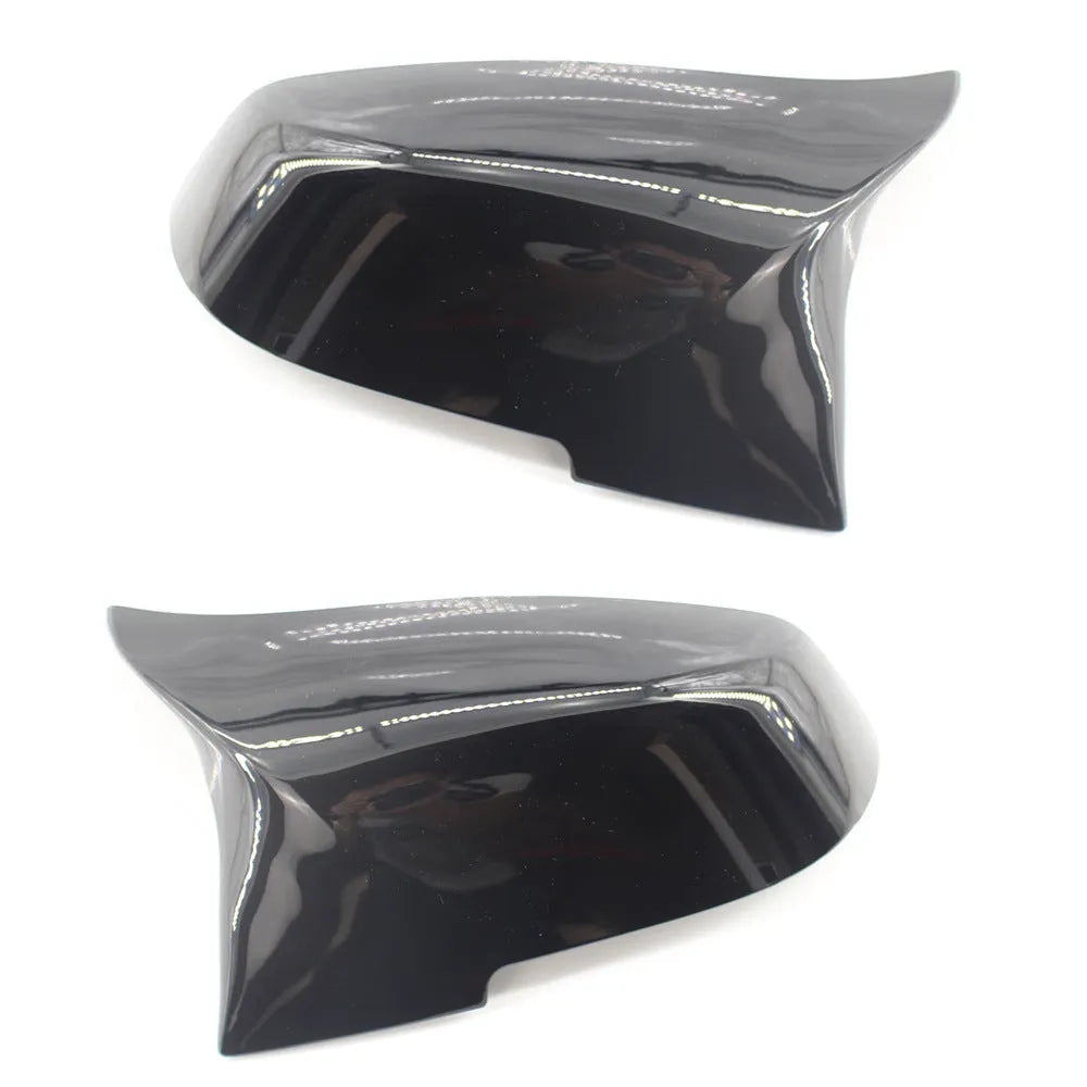 Modified horn rearview mirror shell in paint bright black for BMW 3 Series 4 Series