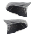 Modified horn rearview mirror shell in paint bright black for BMW 3 Series 4 Series
