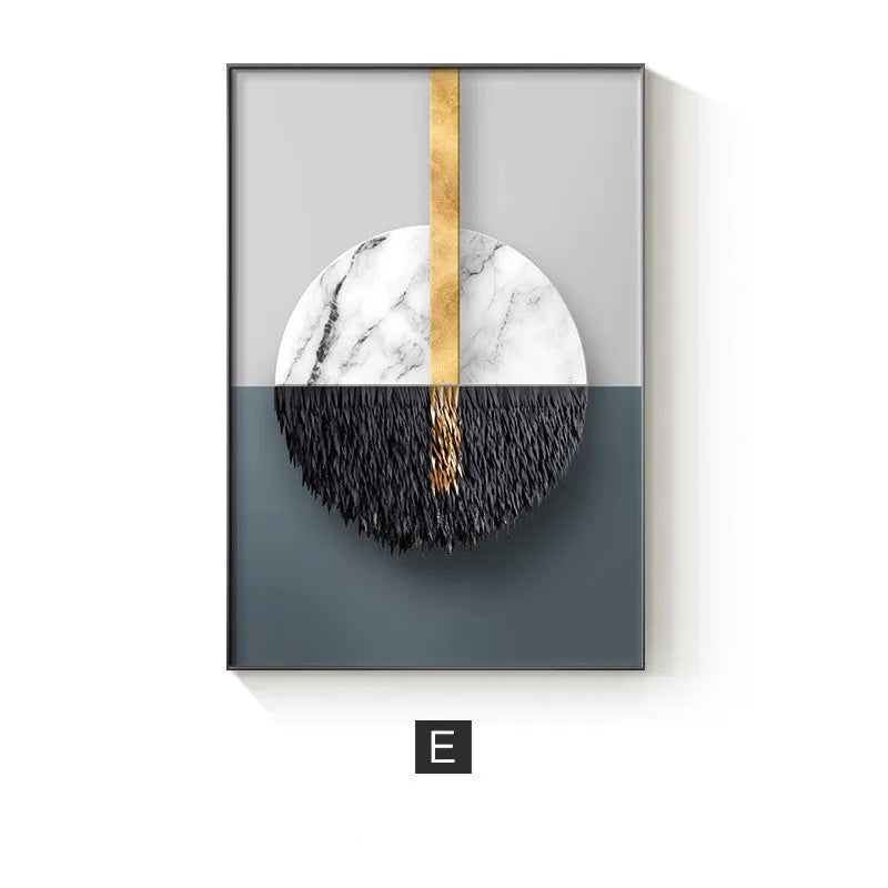 Abstract geometric pattern canvas wall poster in multiple size options