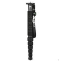 Black carbon fibre telescopic monopod for SLR cameras with six sections extended
