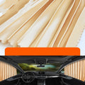 Auto retractable car sunshade curtain with roller shutter design in thick opaque cloth material