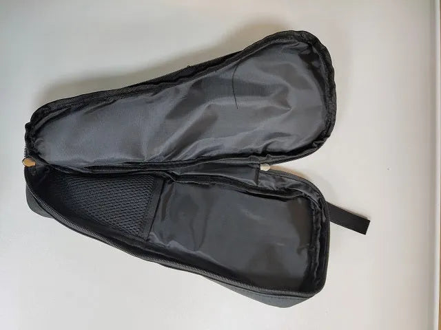 Black cloth portable storage bag for mobile phone stabiliser accessories and gimbal components