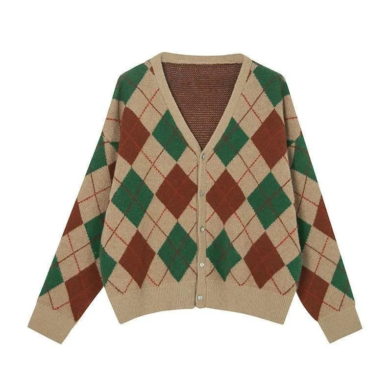 Japanese Korean style acrylic knit casual cardigan in macaron colours with regular sleeves