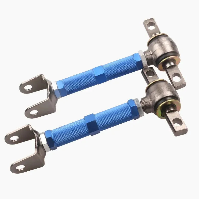 Blue aluminium alloy rear wheel recliner pull rods for Honda Civic EP3 suspension modification