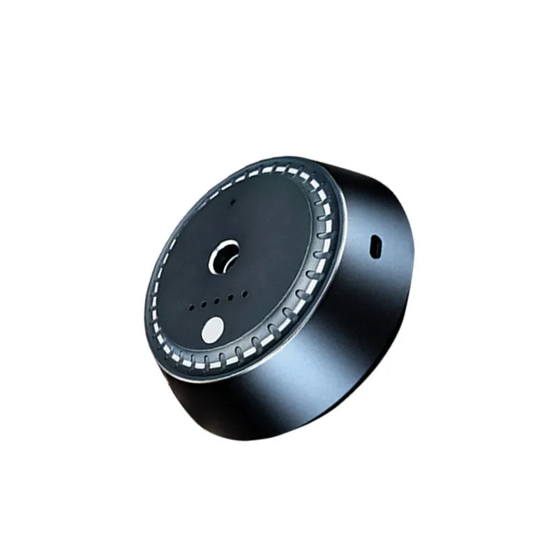 Black metal car aroma diffuser with USB port and timing function