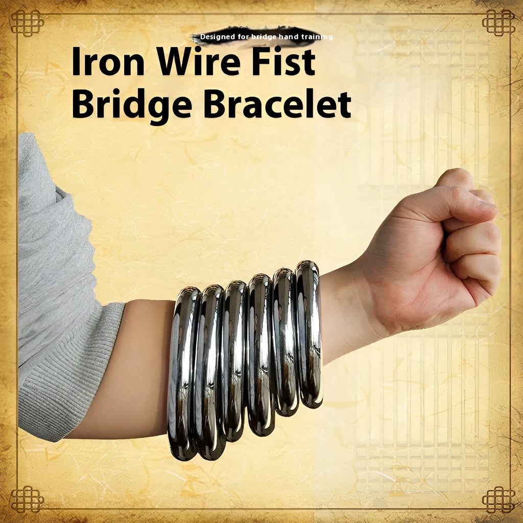 Wing Chun carbon steel training ring in three sizes for martial arts strength conditioning.