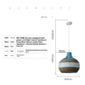 Vine woven rattan pendant lamp with natural textured shade in Southeast Asian tea room style