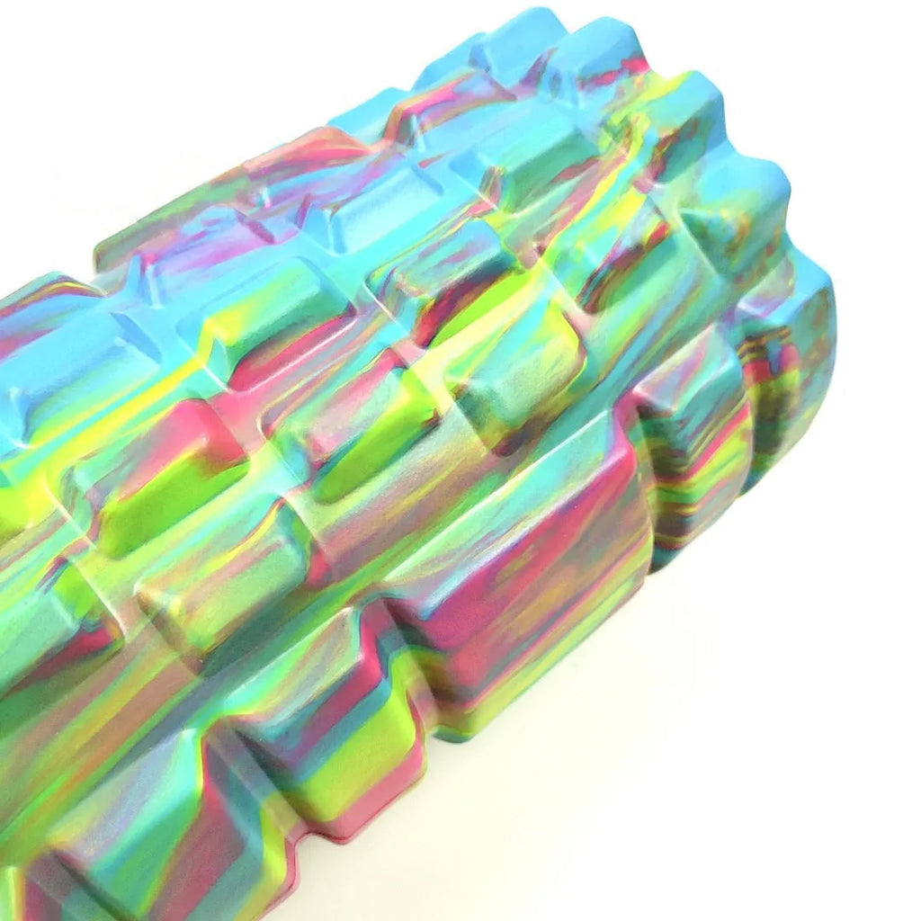 33cm camouflage EVA foam roller in six colour options for fitness and massage