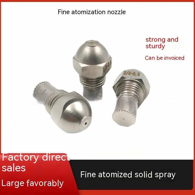 304 stainless steel fine atomization spray nozzle with external thread and filter screen