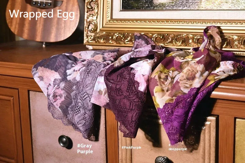 Men's printed mesh underwear in mid-waist briefs style with ice silk fabric