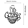 Black iron wall decoration with English letter silhouette, modern style, 26x28cm.
