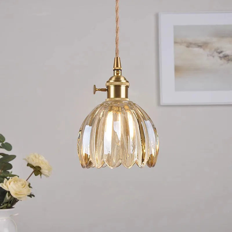 Vintage glass flower chandelier with Nordic styling in multiple colour options