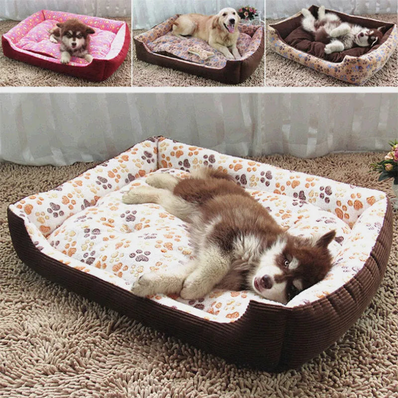 Plush pet bed with raised edges in beige colour, showing soft texture and contained sleeping area for pets