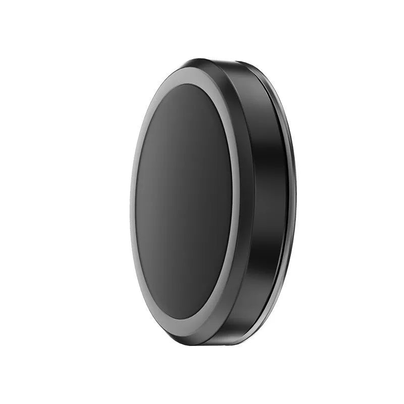Obsidian black magnetic mobile phone holder with alloy construction and two iron magnetic disks