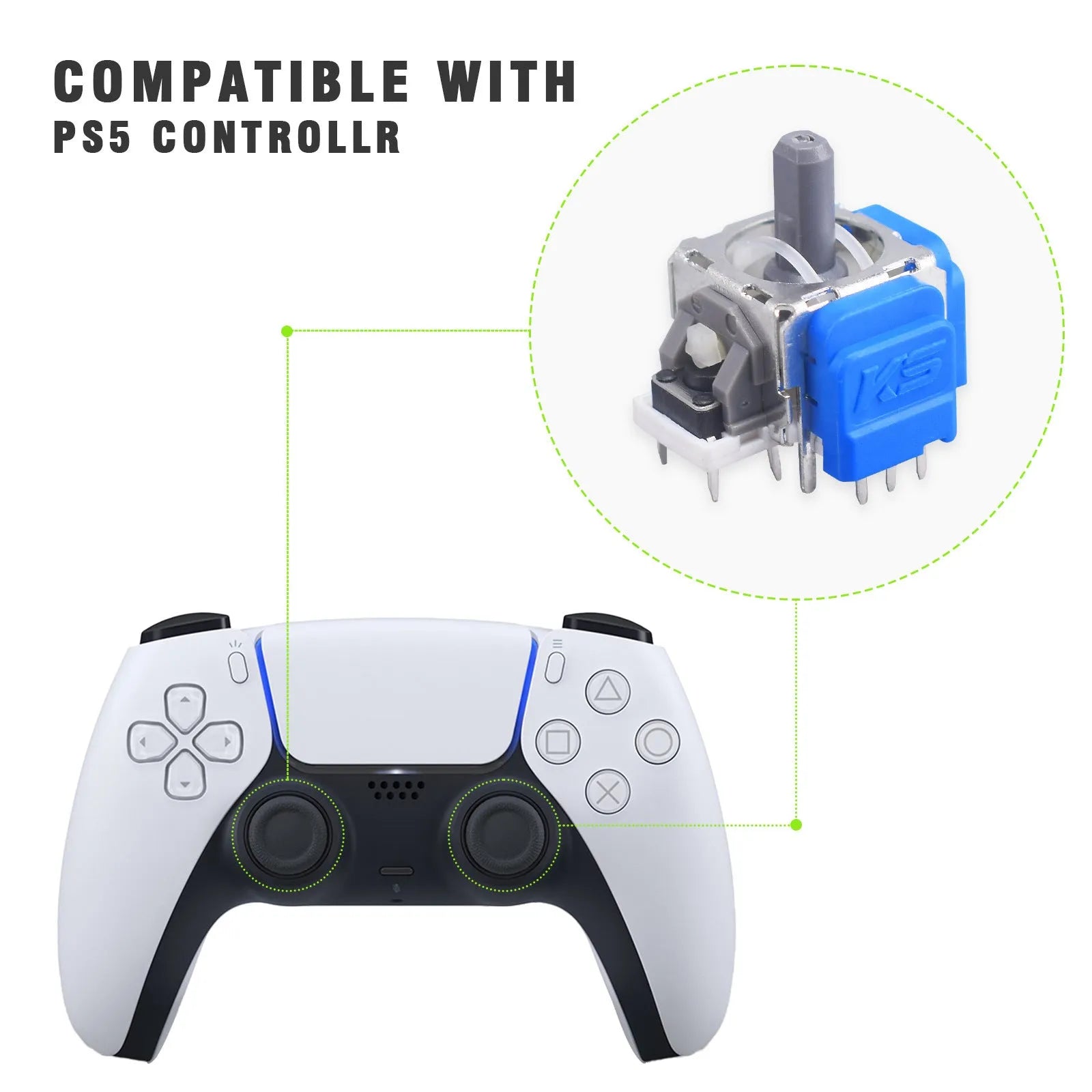 PS5 Hall electromagnetic rocker joystick replacement component for game controllers