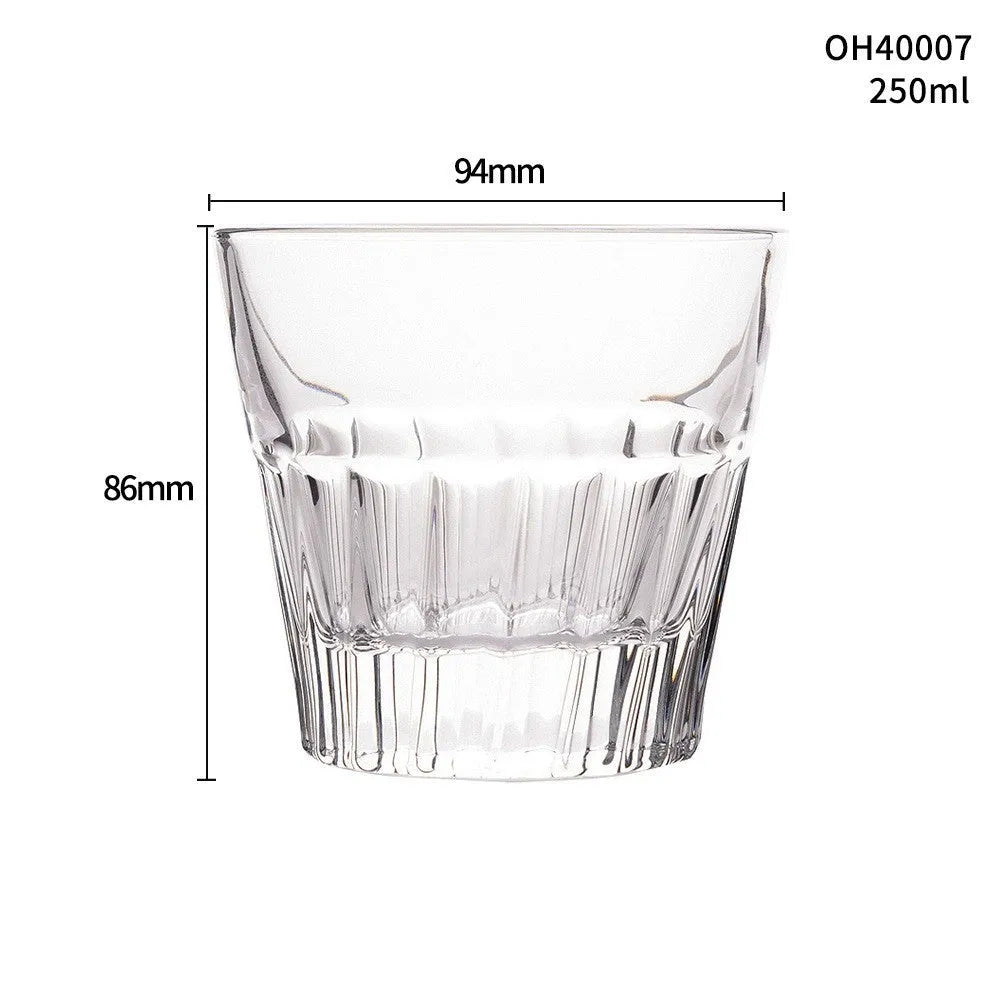 Thick bottom crystal whiskey shot glass in selected colour with 301-400ml capacity
