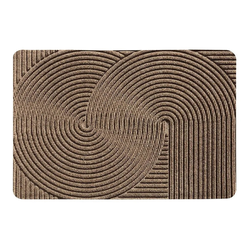 Green cartoon alien pattern diatom oil floor mat measuring 60 by 90 centimetres with a wire ring shape.