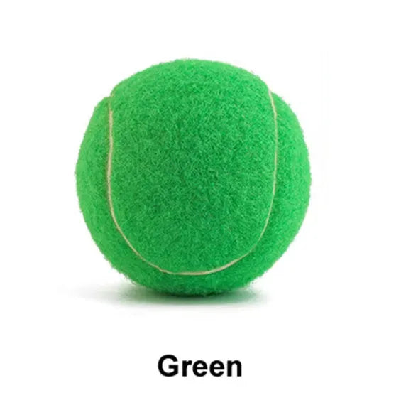 6.3cm rubber dog tennis ball in bright colours for bite-resistant fetch and training