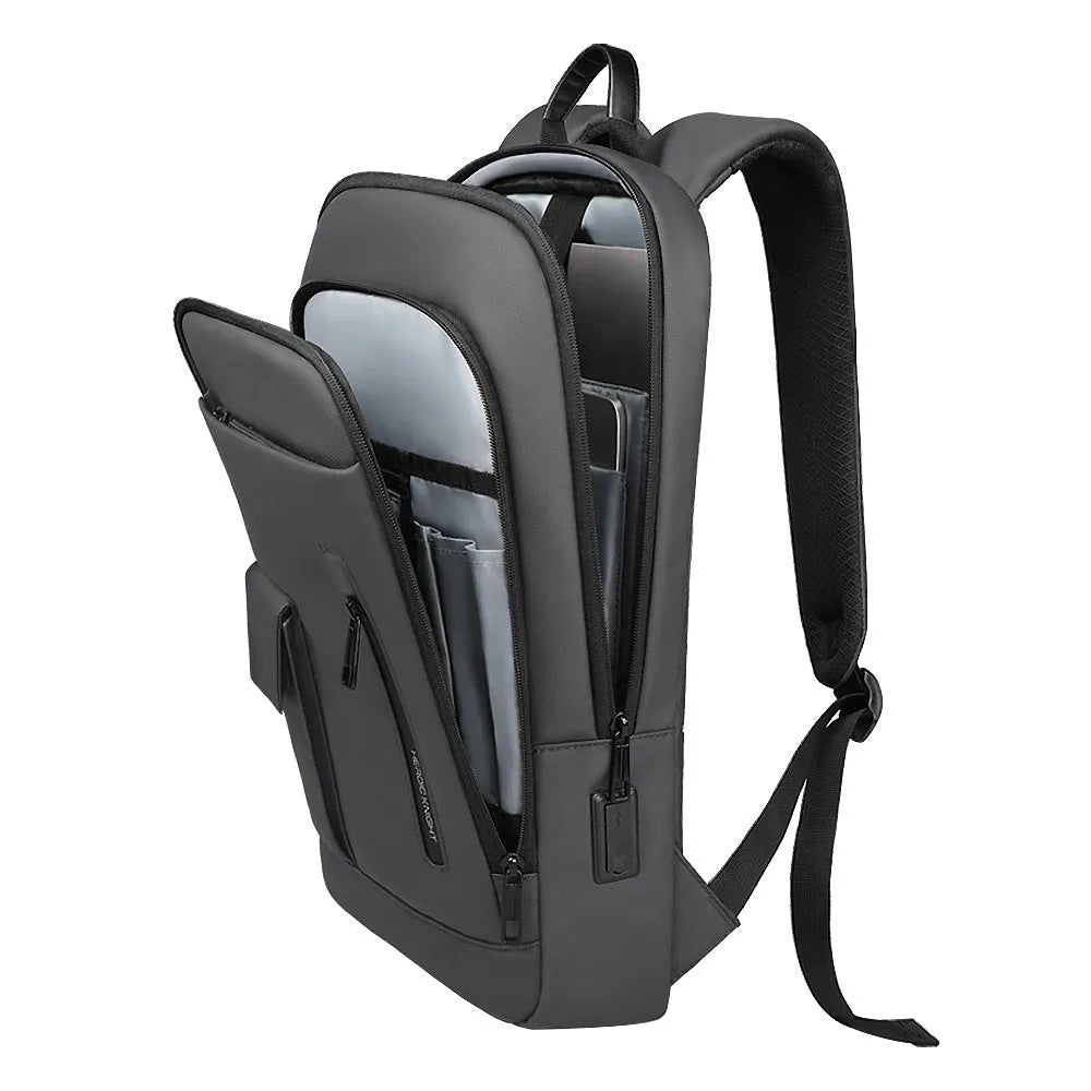 Lightweight Oxford cloth men's backpack with sewing line details in four colour options