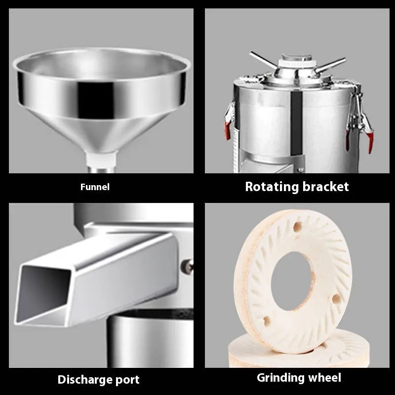 Small stainless steel electric sesame paste grinding machine with 100mm wheel