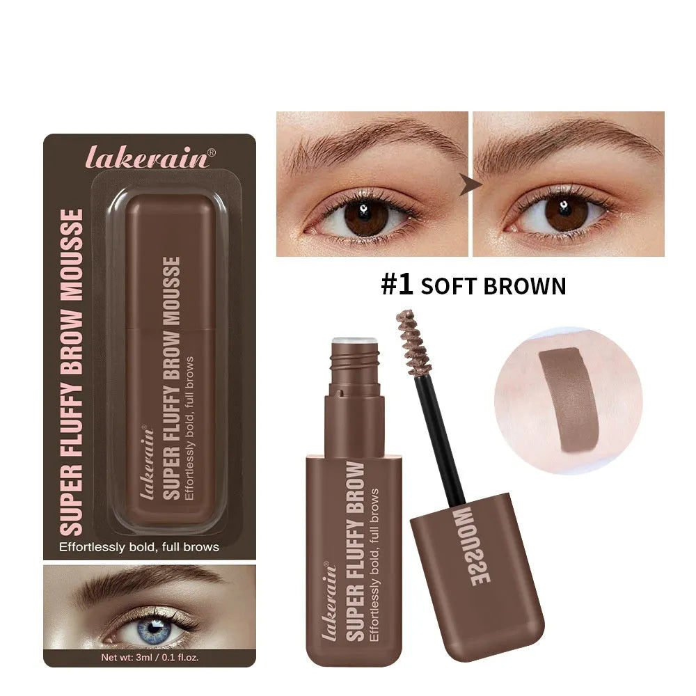 Eyebrow cream for 3D shaping and natural thatch effect in brown and black colour options