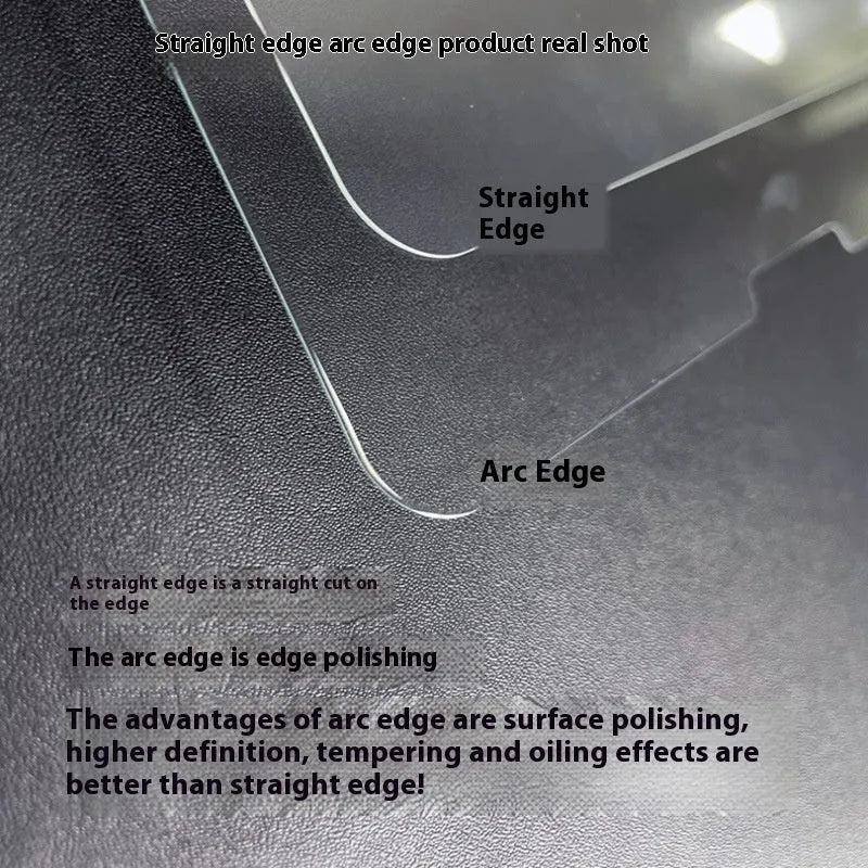 Tempered glass screen protector for Samsung Galaxy tablet showing HD clarity and full coverage.