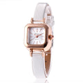 Retro-inspired alloy fashion watch for women with 10mm thickness in black white pink brown colours