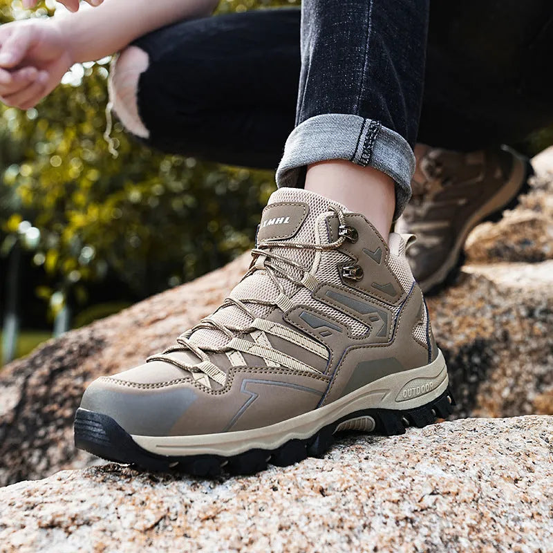 Low-top hiking sneakers with flannel upper and natural rubber outsole in multiple colour options