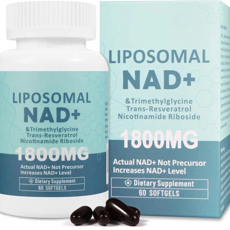 Bottle of Nicotinamide Mononucleotide NMN gel capsules supplement, 60 or 120 pieces.