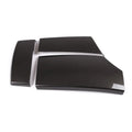 Three ABS armrest box protective covers with carbon fibre pattern and polished surface