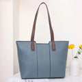 Genuine leather women's commuter shoulder bag in box design with shoulder strap