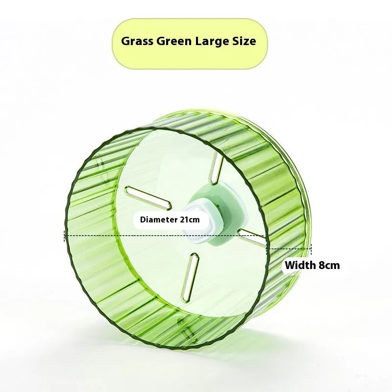 21cm plastic parrot running wheel bird exercise toy in transparent, green, grey, orange, or purple