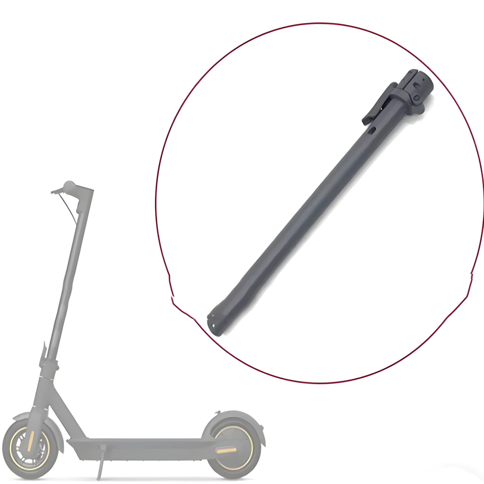 Black folding upright bar accessory for Ninebot electric scooter replacement