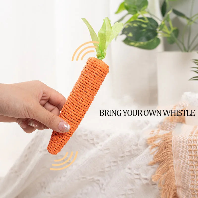 Multipack of cat toys including paper carrots, jingling stones, cat sticks, and tooth grinding sticks in two size options