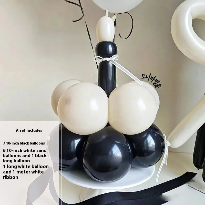 Balloon bouquet DIY kit with round balloon components for party decoration assembly