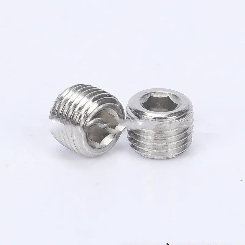 Stainless steel hexagon plug for 3/8 inch pipe bulkhead thread
