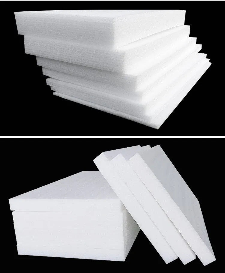 White EPE pearl cotton foam insulation board 200cm long 100cm wide 1cm thick
