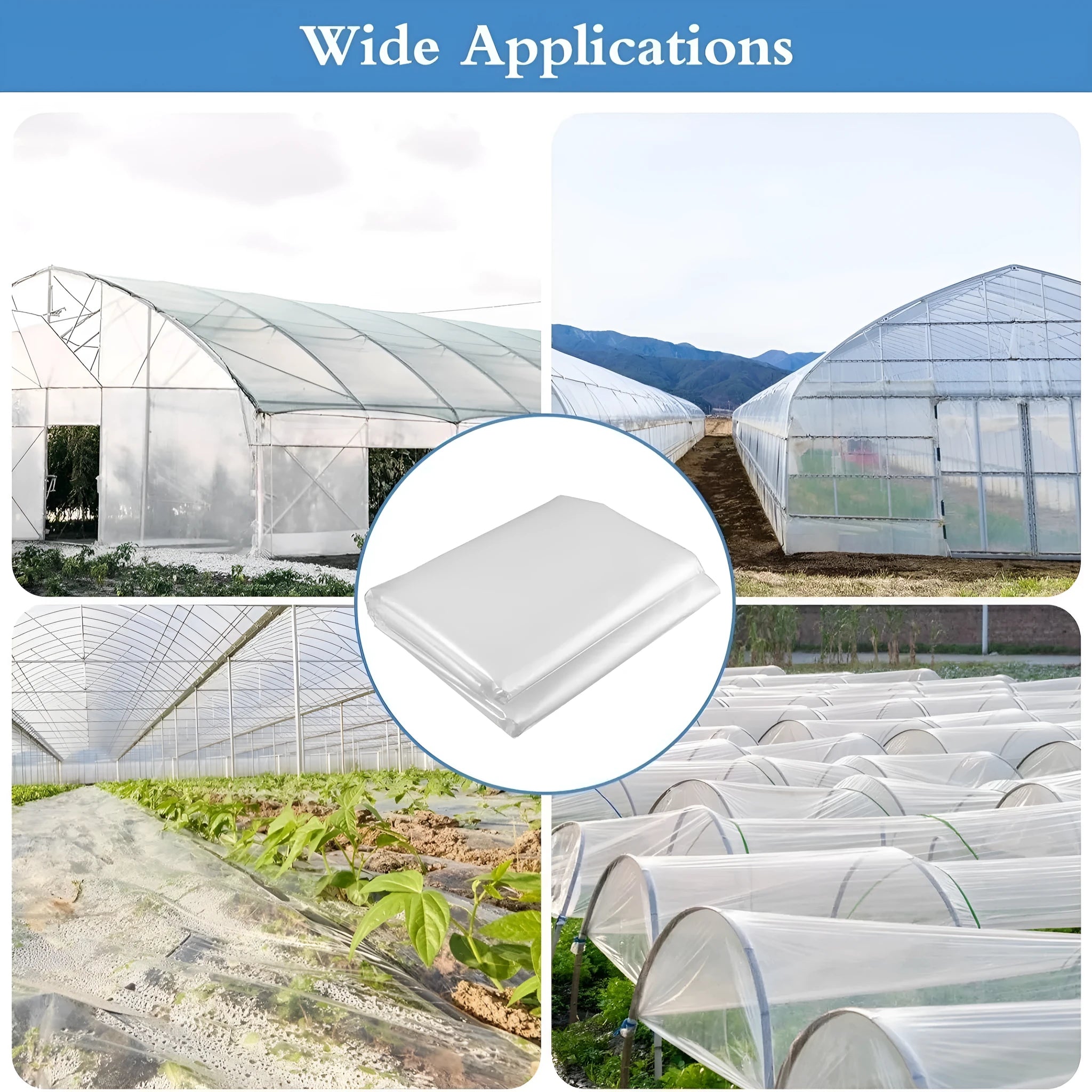 4×8 metre plastic greenhouse cold protection film for vegetable garden frost protection