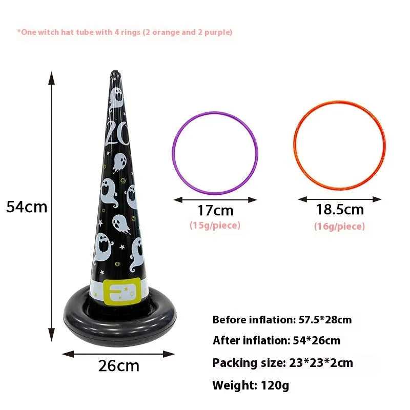 PVC inflatable Halloween throwing toy with octopus design for ghost festival games