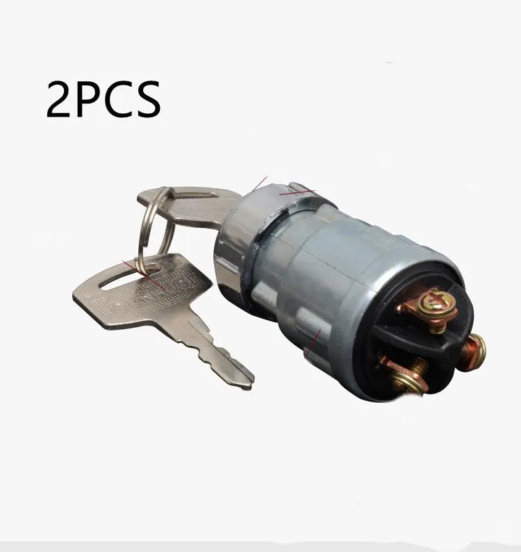 Copper vehicle ignition switch with key for trucks and forklifts