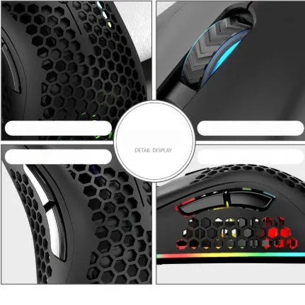 Wireless hollow out gaming mouse with luminous charging in BM600 cyan colour
