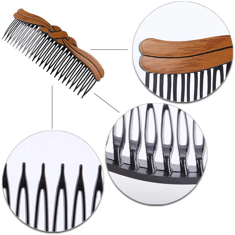 Fashion retro plastic resin hair comb for women Korean wave styling in colour option A1