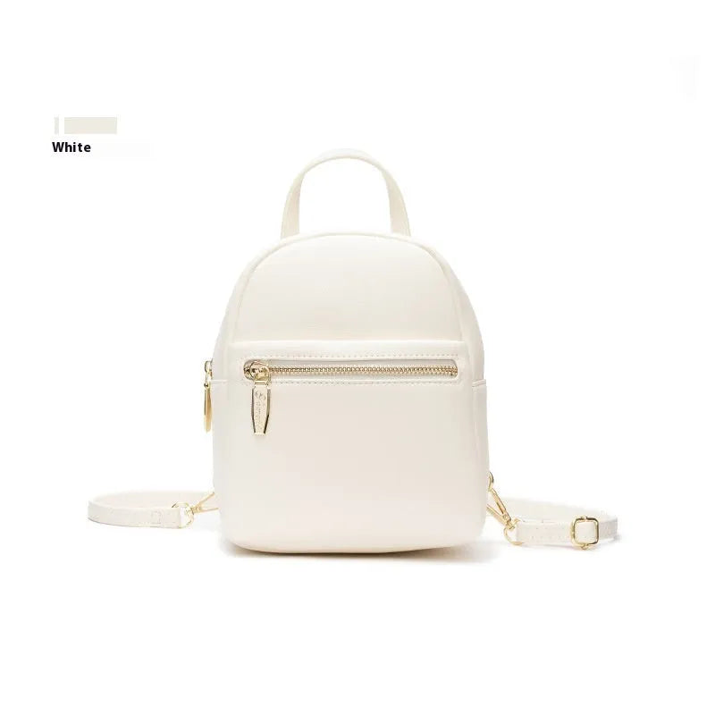Soft PU mini backpack in street-trend style, shown in one of six available colours.