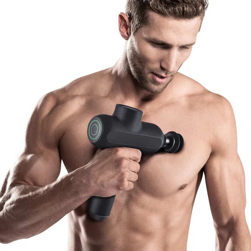 Six-head rechargeable electric muscle massager in black, white, or red colour options