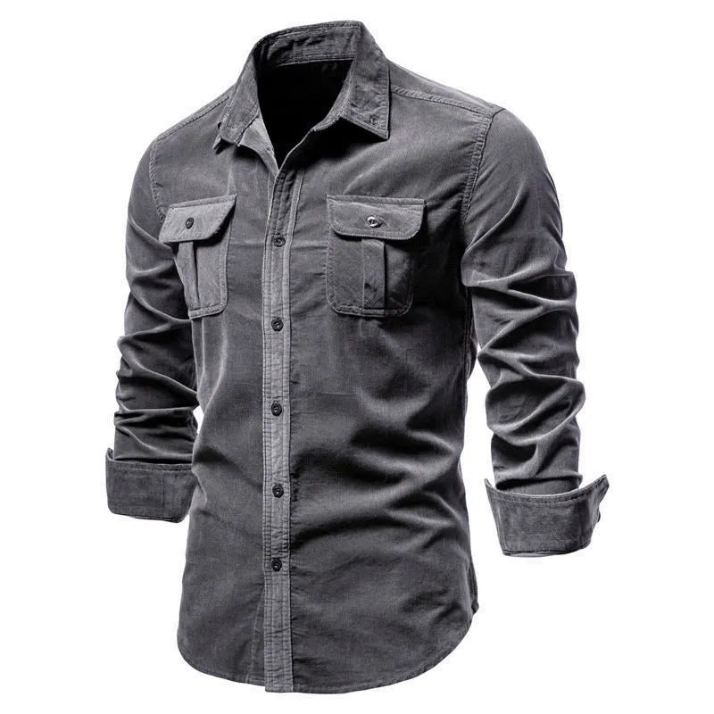 Men's long sleeve linen shirt in multiple colours with standard and Asian sizing options