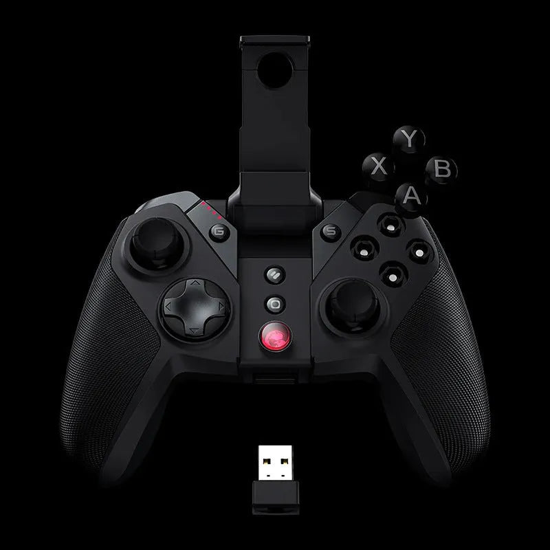 Black Gaishi wired video game controller with USB Type-C cable and standard button layout.