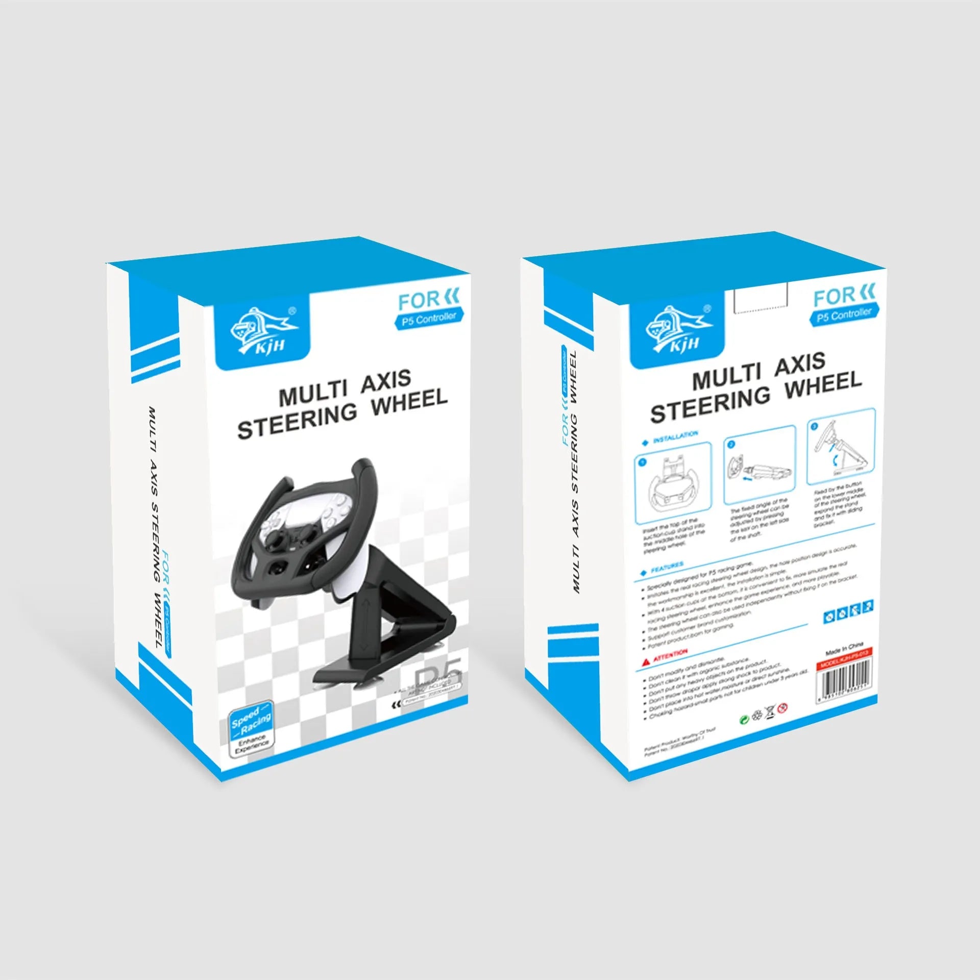Black ABS plastic gamepad steering wheel bracket with suction cup mount for mobile phones
