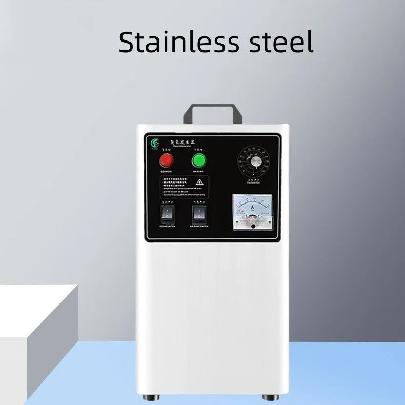 Fruit and vegetable ozone generator machine with 20g/h output in stainless steel or white colour options