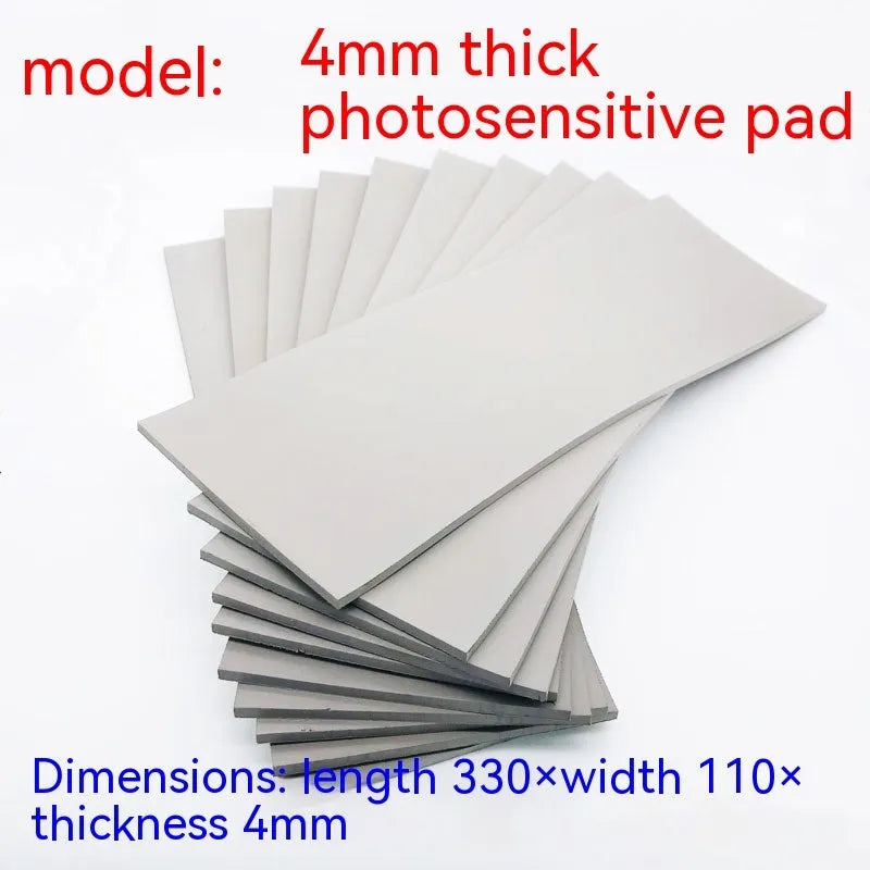 Black and grey plastic photosensitive seal mat for pottery calligraphy painting