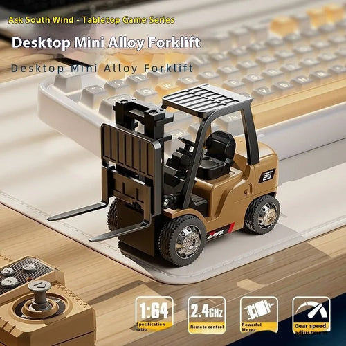 1:64 scale alloy remote control forklift with Bluetooth and dual-mode control